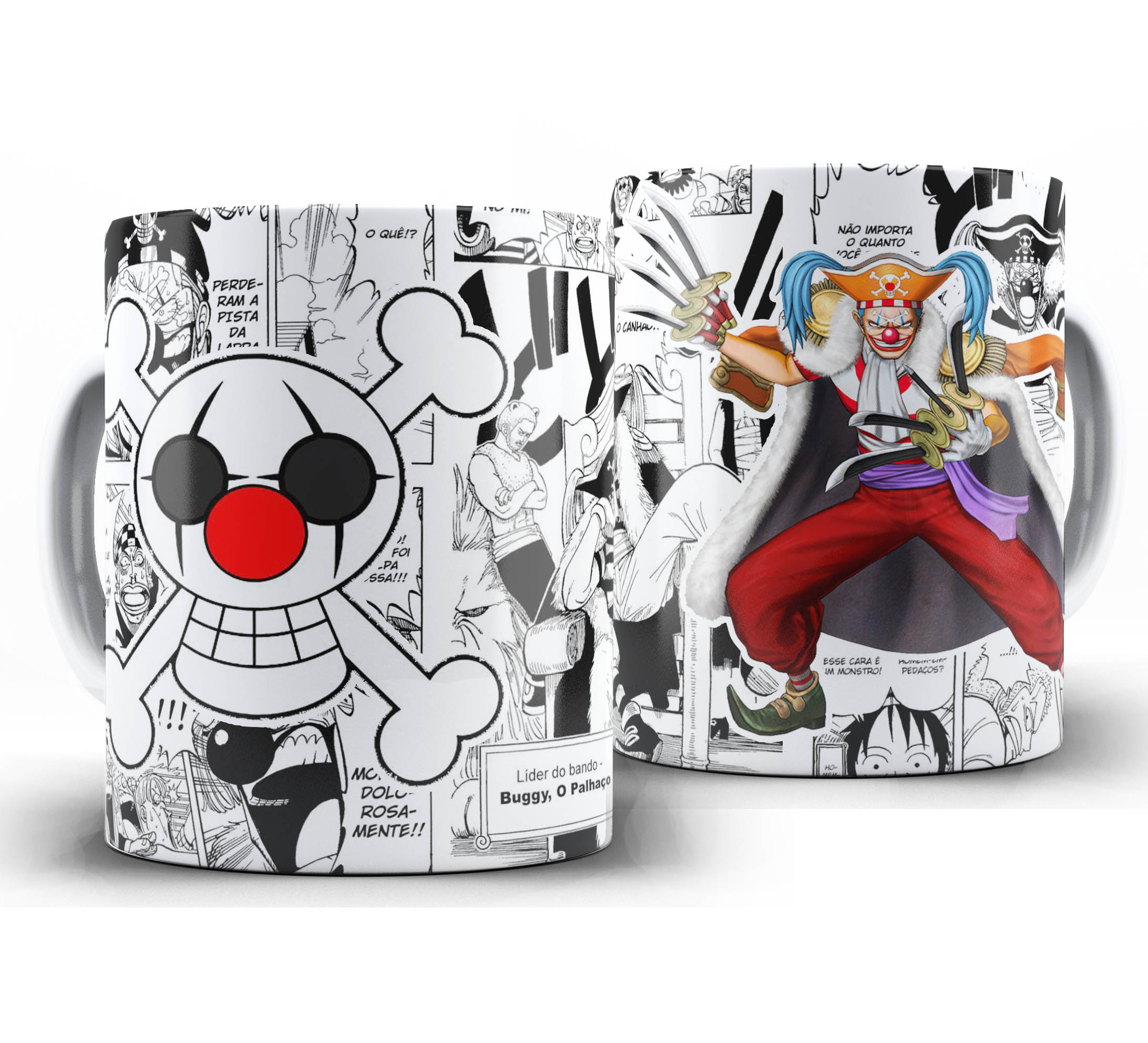 Caneca Anime Mangá - One Piece - Buggy